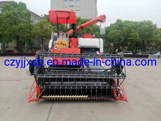 Paddy Rice/Wheat/ Corn/ Rapeseed/Soybean Combine Harvester Crawler Rubber Track Type 2.2m Cut Header, Big Power Diesel Engine for Kenya