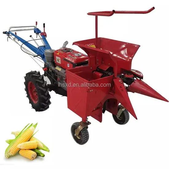 China Manufacturer One Row Corn Picker Mini Walking Tractor Single Row Maize Harvesting Machine