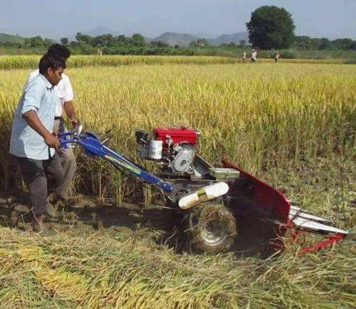 Self-Propelled Corn & Rice Harvester Machine