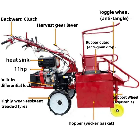 Small Sweet Corn Picking Machine Walking Tractor Type Combine Maize Harvester