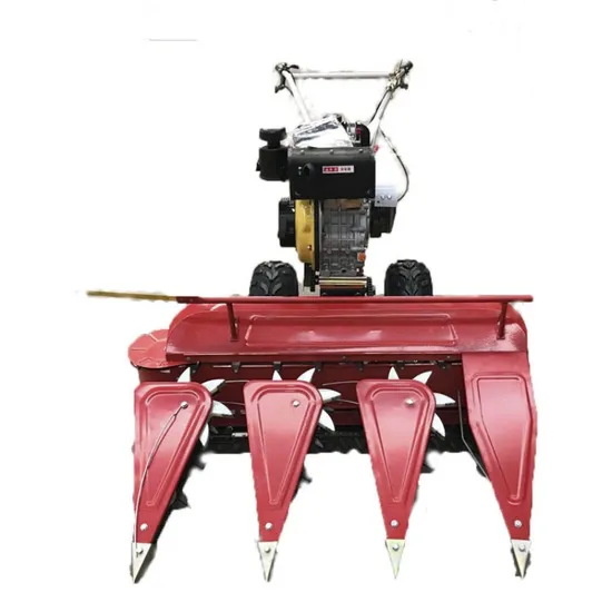 Small Hand-Held Two-Row Three-Row Harvesters Are Used for Straw Harvesting on Farms