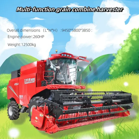 Agricultural Machine Grain Combine Harvester Used for Corn, Rice, Wheat, Sorghum, Soybean