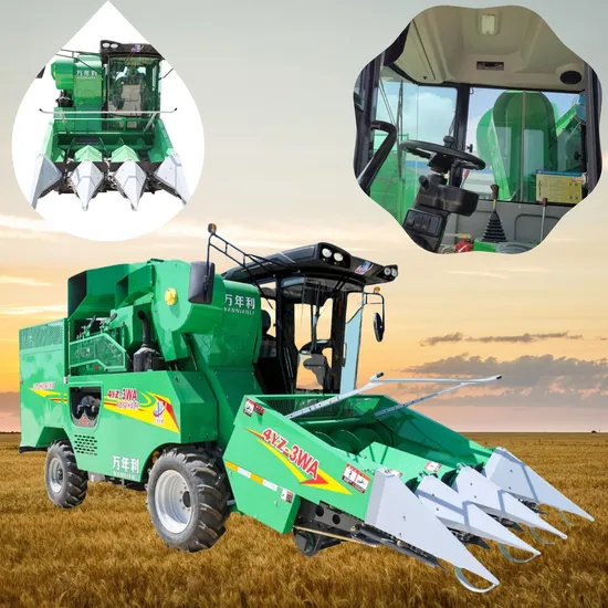 4yz-3wa Farm Machine Self-Propelled Corn Combine Harvester with 3 Rows 150HP