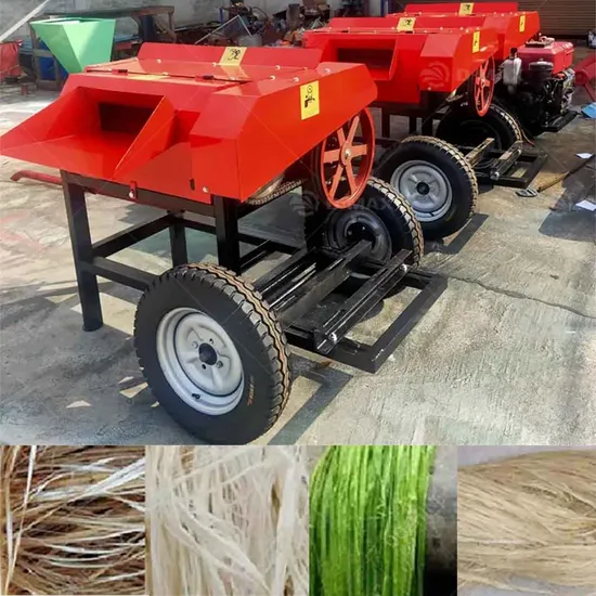 Banana Stem Fiber Decorticator Jute Abutilon Ramie Palm Decorticating Pineapple Leaf Peeling Machine