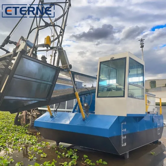 Eterne Diesel or Electric Lake Clean Aquatic Weed Floating Rubbish Harvester Trash Skimmer