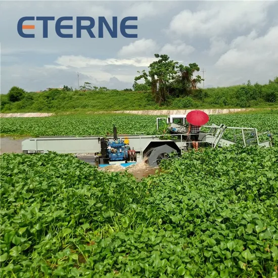 Pond Lake River Cattail Weed Grass Weeder Harvester Floating Cleaning Machine
