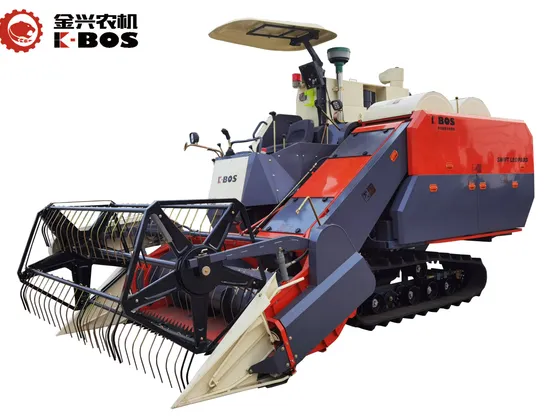 Deyang K-Bos Double Thresher Combine Harvester Model 4lz-3.0 for Rice/Paddy/Wheat/Soybean/Corn/Maize