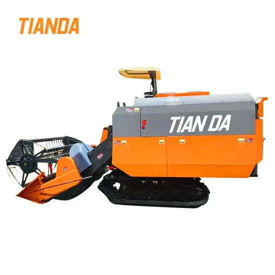 Automatic Discharge Farm Paddy Rice Wheat Combine Harvester / Corn Machine