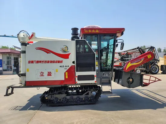 4lz-6.0 Paddy Combine Harvester Rice Harvesting Agricultural Machine