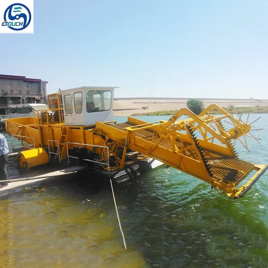 River Cleaning Mowing Ship Trash Skimmer Boat Water Hyacint/Water Weed/ Aquatci Weed Harvester