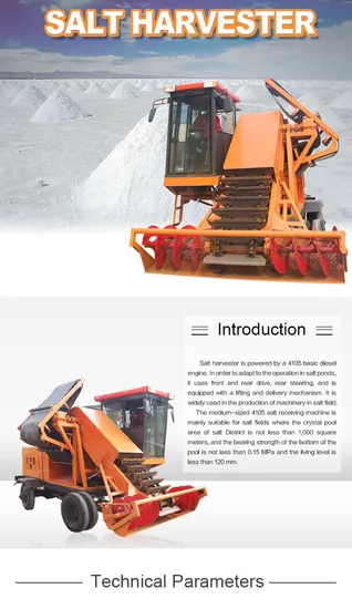 Electric Sea Salt Collecting and Crushing Machine Iodine Salt Harvester Machine with Tractor