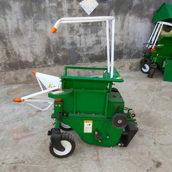 Mini Agricultural Machinery Walking Tractor Drive Maize Harvester Small Scale Corn Harvesting Machine Combine Harvester