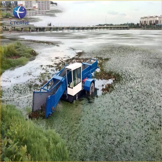 Collect Submerged Seaweed Water Grass Harvest Machine Underwater River Cleaner