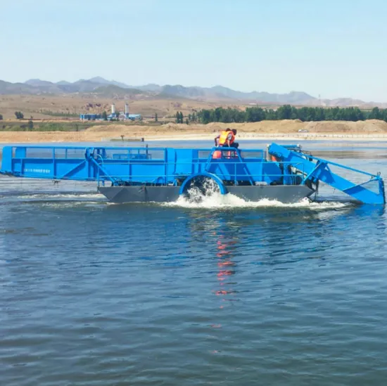 River Cleaning Trash Skimmer Floating Aquatic Weed Harvester Waste Collecting Boat