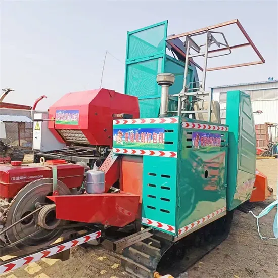 Mini Round Hay Baler with Crushing Function Silage Cutter and Baler Machine Straw Baler Picker Stacker Machines