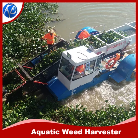 Automatic Aquatic Water Weed Hyacinth Plant Machine Harvester From China