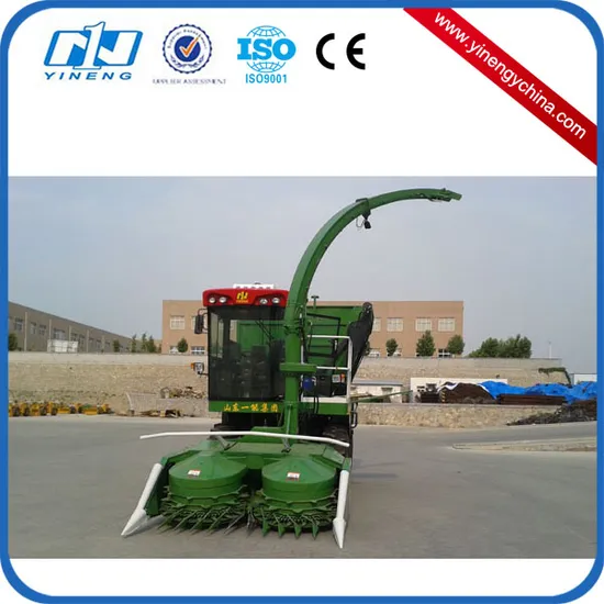 Green and Yellow Agricultural Forage Harvester