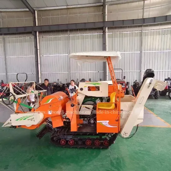 All Feed Into The Small Rice Harvester Mountain Rice Soybean Wheat Reaping and Threshing Harvester