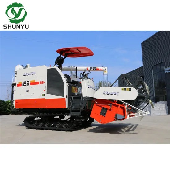 High Efficiency Grande 120HP Big Tank Rice and Wheat Combine Harvester with Factory Price