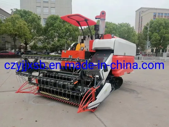 Vertical Threshing Rice and Wheat Combine Harvester 4lz-6.0 World and Kubota Model