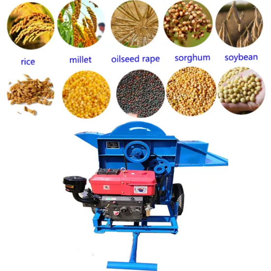 Multifunctional Rice Cereals Wheat Soybeans Soybeans Electric Paddy Thresher for Farm