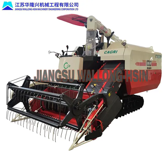 Paddy Wheat Combine Harvester High Position Discharge Farm Equipment
