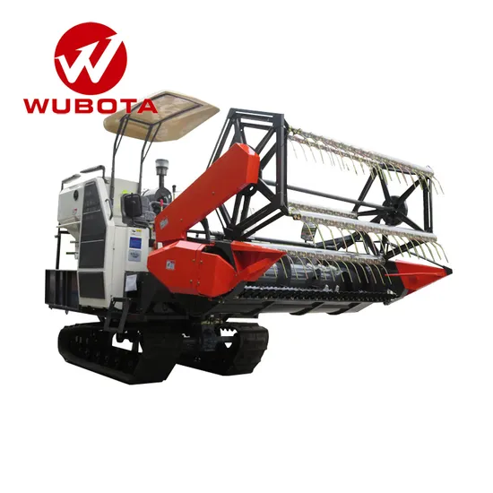 Wubota Machinery Paddy Wheat Rice Combine Harvester for Sale in Indonesia