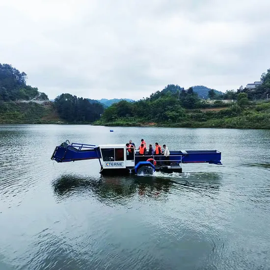 Water Grass Cutting Harvester Machine Mowing Boat Water Hyacinth Harvester for Sale