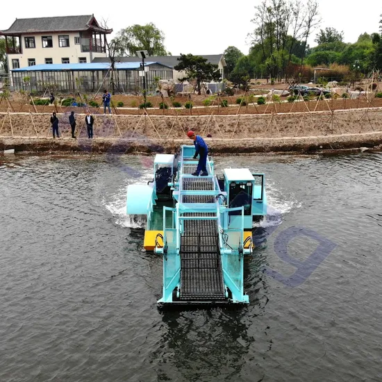 Deep Cutting Depth High Storage Capacity Water Hyacinth Removal Machinery Aquatic Weed Cutters Aquatic Weed Harvester for Sale