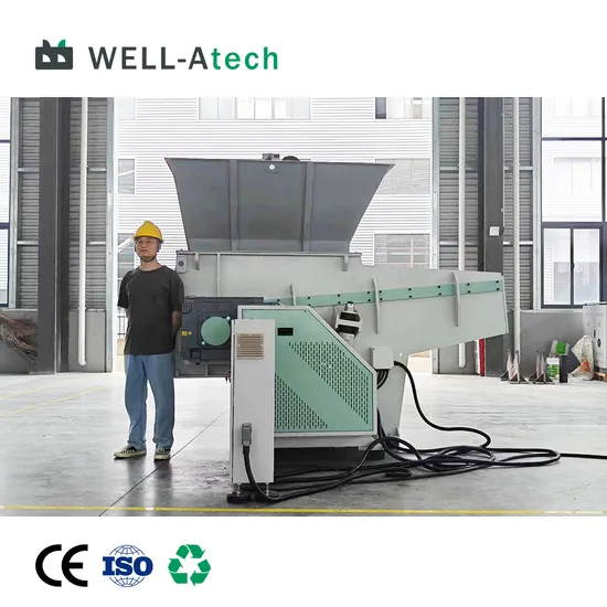 Wes-800 High Quality Waste Plastic Film Wood Single Shaft Shredder Recycling Machine