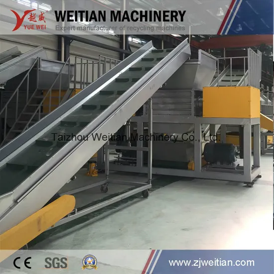 Plastic /Wood Pallet/ Pipe /Block and PE Film/Battery Double Shafts Shredder