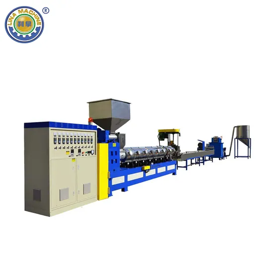 High Output Conical Black CaCO3/PVC/EVA/TPR Extrusion Twin Screw Extruder Machine