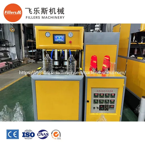 Semi-Automatic 2-Cavity Pet Bottle Blower, Manual Pet Blowing Machine for 600ml-1.5L Pet Bottle