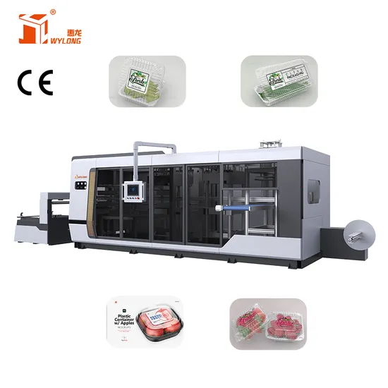 Full Automatic 3-Station Bio Plastic Machine Biodegradable Food Container Machine Plastic Thermoforming Machines
