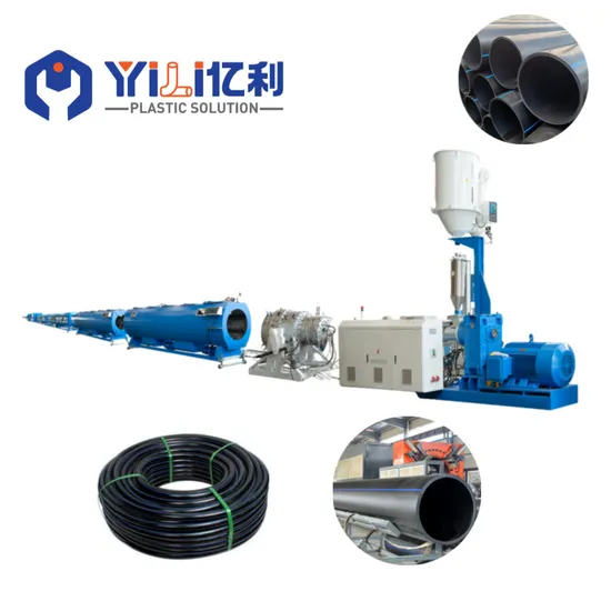 16-1600mm High Speed HDPE PE Water Plastic Pipe Gas Pipe Extrusion Machine Line for Making Plastic Pipes with High Efficiency