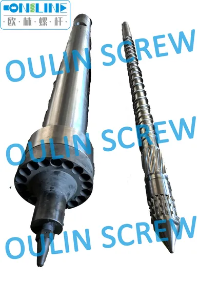 120mm Bimetallic Injection Molding Machine Screw& Barrel for Recycled PP with 15% Glassfiber