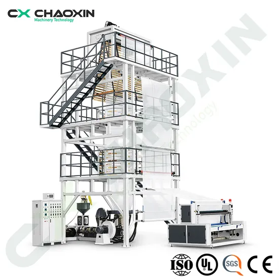Automatic High Speed Rotating Die Head Industrial Agricultural HDPE LDPE PE Blown Film Machinery Extruder Biodegradable Plastic Bag Film Blowing Machine Price