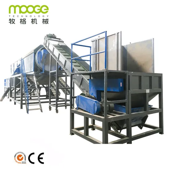 Waste Plastic PET HDPE Bottle Flake Drum Pallet Rubber Lump PVC Pipe LDPE LLDPE PP PE Film Jumbo Woven Bag Recycling Crushing Line Washing Machinery