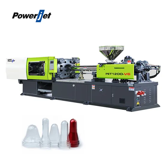 Powerjet Full Automatic 200 Ton 48 Cavity Plastic Water Juice Bottle Pet Preform Making Small Injection Molding Machine Manufacturers