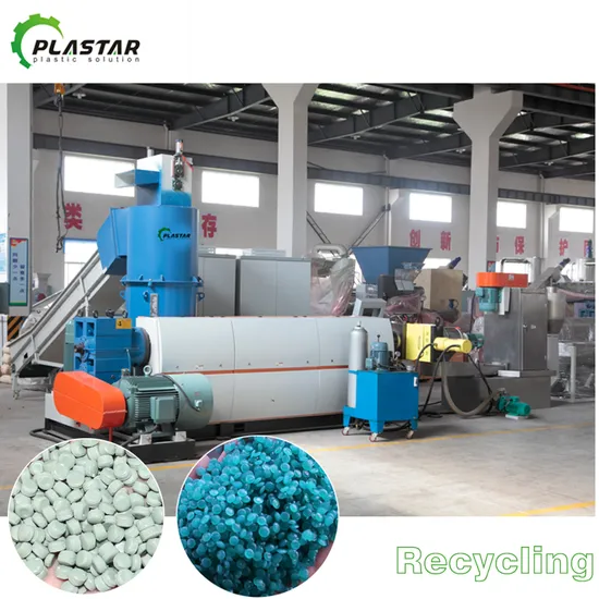 Waste Plastic Pelletizing Granulating Machine with No Mesh Screen Changer