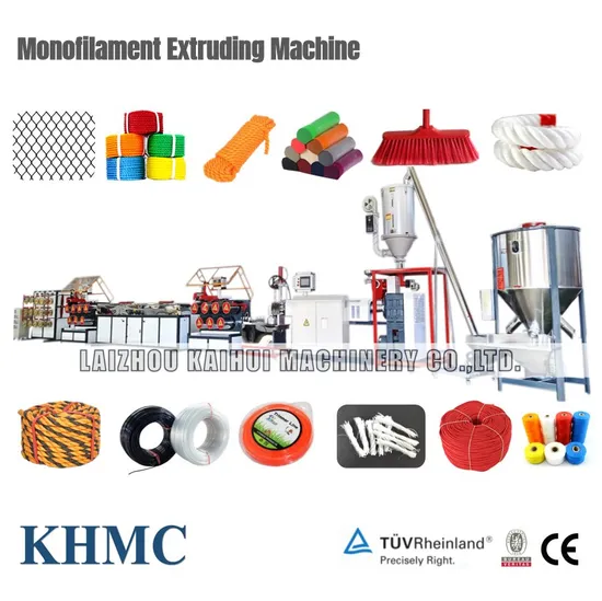 Plastic PA Nylon Trimmer Line Making Machine Pet Monofilament Extruder for Rope