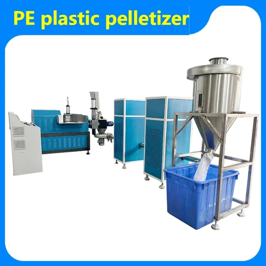 Edge Film Wastage Recycling PE Material Energy Saving Air Cooled Pelletizer Machine No Smog No Water No Smell Granulator Extruder Machine