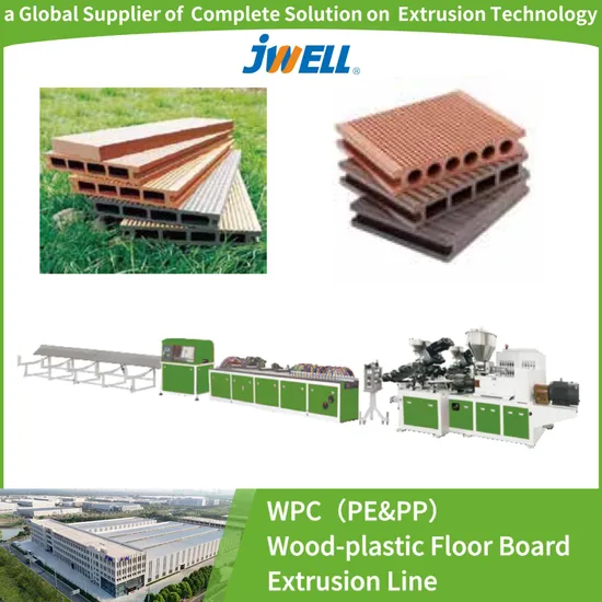 Jwell Automatic WPC (PE&PP) Wood-Plastic Floor Board Extruder Equipment Machinery Production Line/ WPC Making Machine/Manufacture