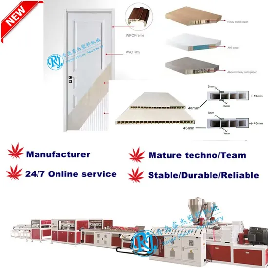 PVC WPC Door Panel Making Machine Door Frame Production Machine Window Profile Machine/Hollow Solid Door Panel/Wall Panel Extrusion Machine