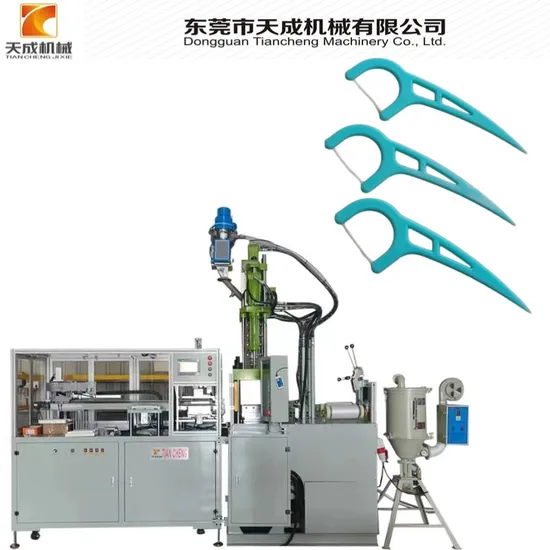 Full Automatic Dental Manufacturing Plastic Dental Floss Stick Injection Molding Machinery Toothpick Flossing Making Machine