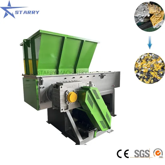 Industrial PE/PP/HDPE/ABS/PC Lump Pipe Film Bags Bottles Drum Paper Waste Reusing Plastic Shredding Machine Recycling Crusher Double/Single Shaft Shredder