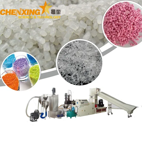 Water Ring Cutting Type Waste PVC Plastic Film Granulating Line
