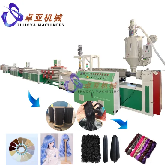 China Most Popular Pet/PP/PA/Nylon Synthetic Human Hair Extensions/Wigs Fiber/ Yaki Hair/ Braidings Filament Yarn Extruder Machine