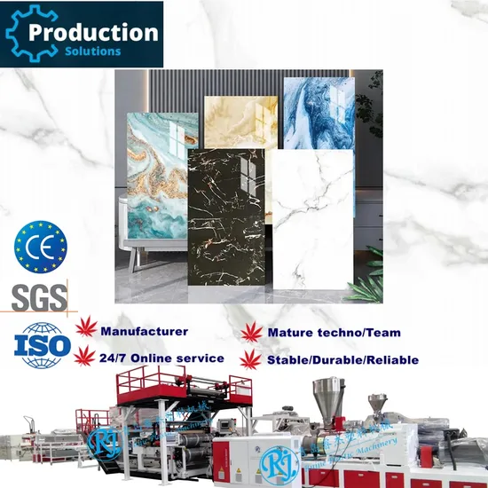 Spc/UPVC/PVC Artificial Imitation Marble Sheet Making Machine UV Board Wall Panel Production Machine Decoration Board Manufacture Making Machine