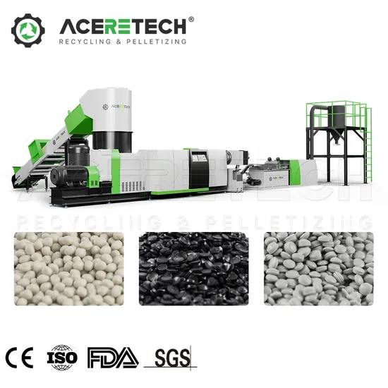 160-1200kg/H Cost Effective Waste Plastic PP/PE Industrial Film/Pet Bottle Recycling Pelletizing Machine Acs-H